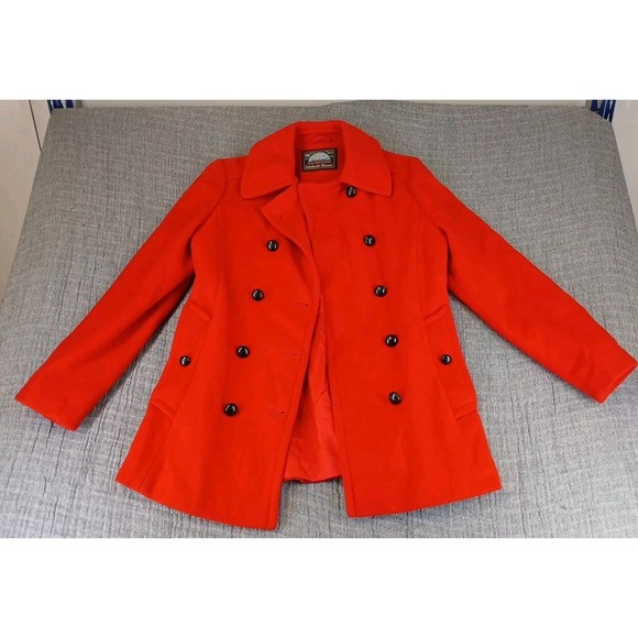 Mackintosh Size 6 Red Wool Authentic Peacoat Coat Jacket Union Made in USA - Picture 2 of 12